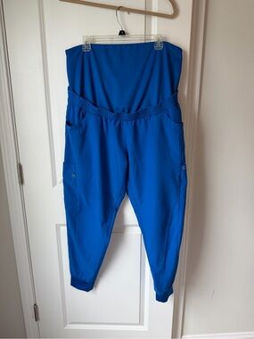 Set of 2 Wink Women's Modern Fit Jogger Maternity Scrub Pants in Royal Blue